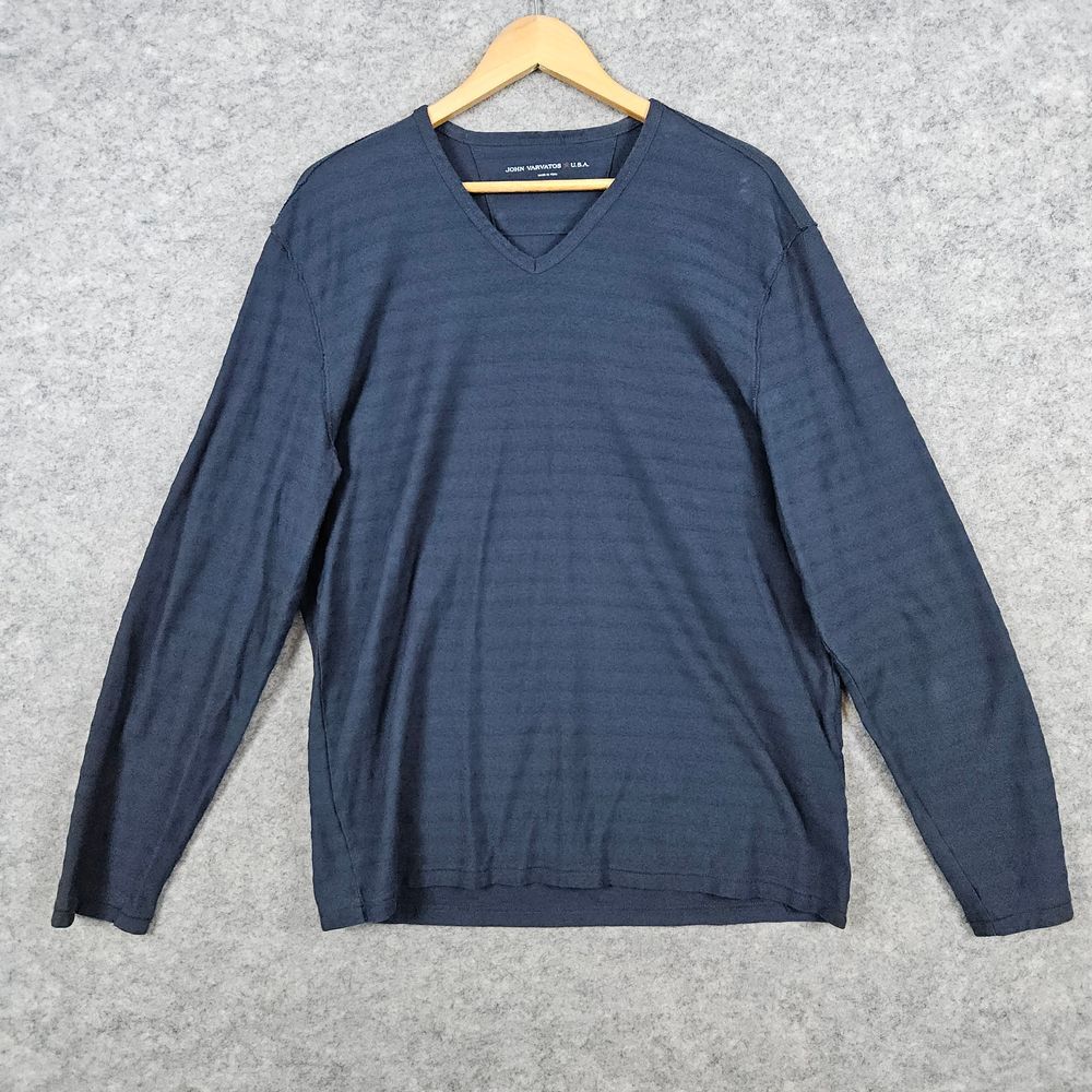 John Varvatos Navy V-Neck Shirt
